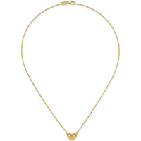 14K Yellow Gold Polished Heart Pendant Necklace 18" with Cable Chain by 0