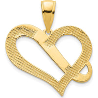 14K Yellow Gold Polished Heart Pendant with Infinity Design - Timeless Symbol of Love by Oro Pregiato