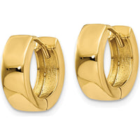 14K Yellow Gold Polished Hinged Hoop Earrings - Elegant Design by 0