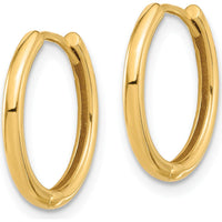 14K Yellow Gold Polished Hinged Hoop Earrings - Medium Hoop Style by 0
