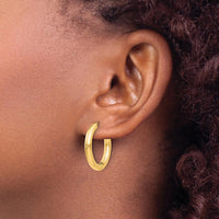 14K Yellow Gold Polished Hinged Hoop Earrings by 0