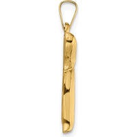 14K Yellow Gold Polished Hollow Chai Symbol Pendant - Elegant Life Symbol by Oro Pregiato