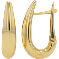 14K Yellow Gold Polished Hoops - 4.10 Gram Total Weight