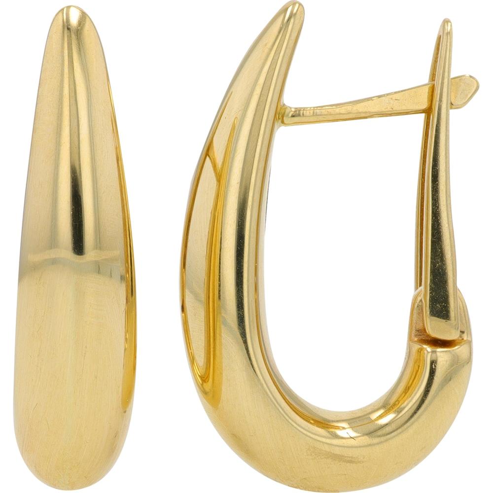 14K Yellow Gold Polished Hoops - 4.10 Gram Total Weight