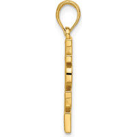 14K Yellow Gold Polished "HOPE" Pendant - Inspirational Jewelry by Oro Pregiato