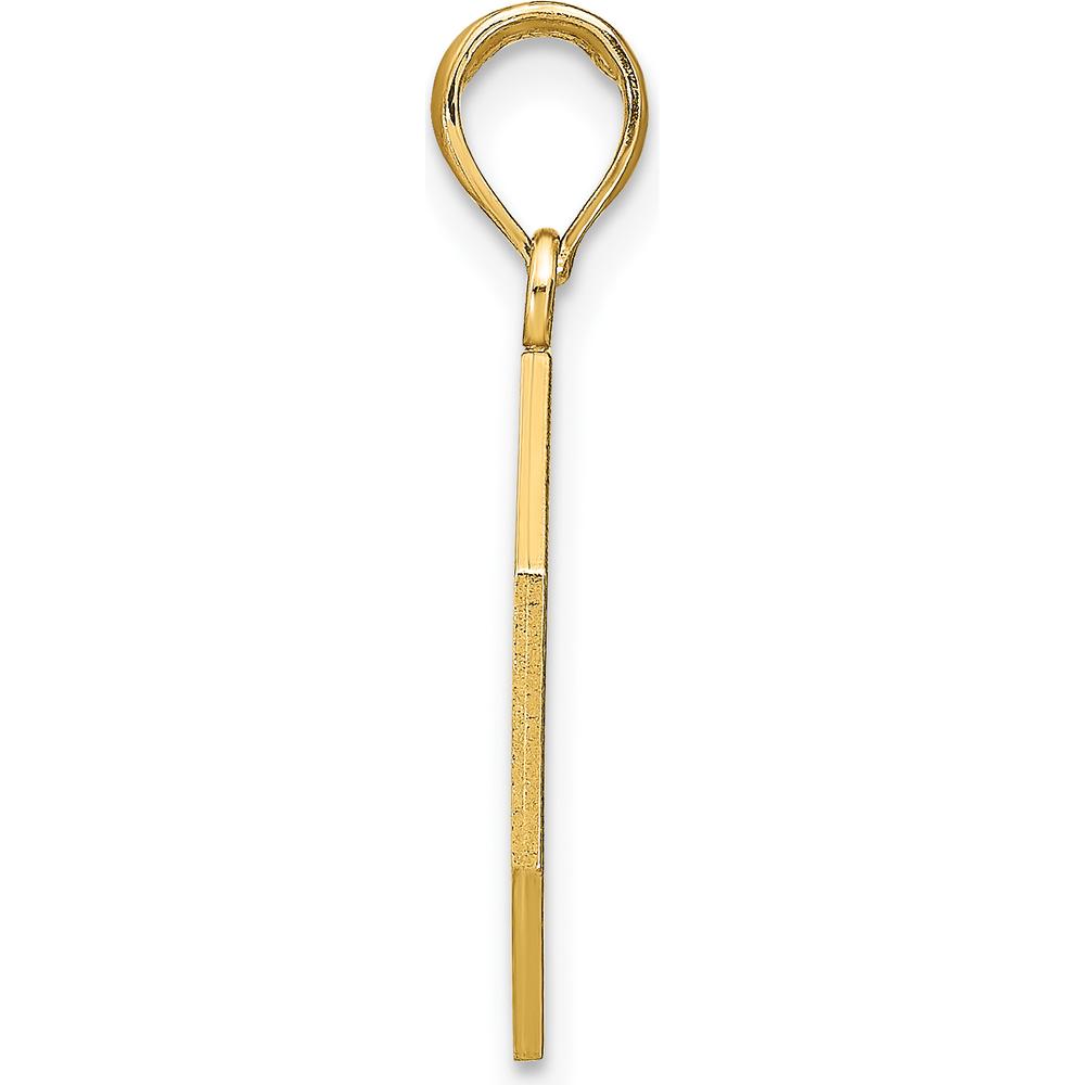 14K Yellow Gold Polished "I’ll Never Stop Loving You" Stop Sign Pendant - 21.65mm by Oro Pregiato