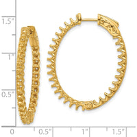 14K Yellow Gold Polished In-and-Out Oval Hoop Earrings - 2.9 Carat Total Weight by Oro Pregiato