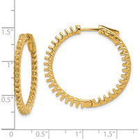 14K Yellow Gold Polished In/Out Hoop Earrings - 2.3 Carat Total Weight by Oro Pregiato