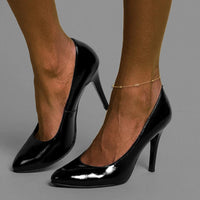 14K Yellow Gold Polished Infinity and Beads Anklet with 1" Extender - Adjustable 10" Total Length