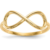 14K Yellow Gold Polished Infinity Band Ring - Minimalist Symbol of Eternal Connections by 0