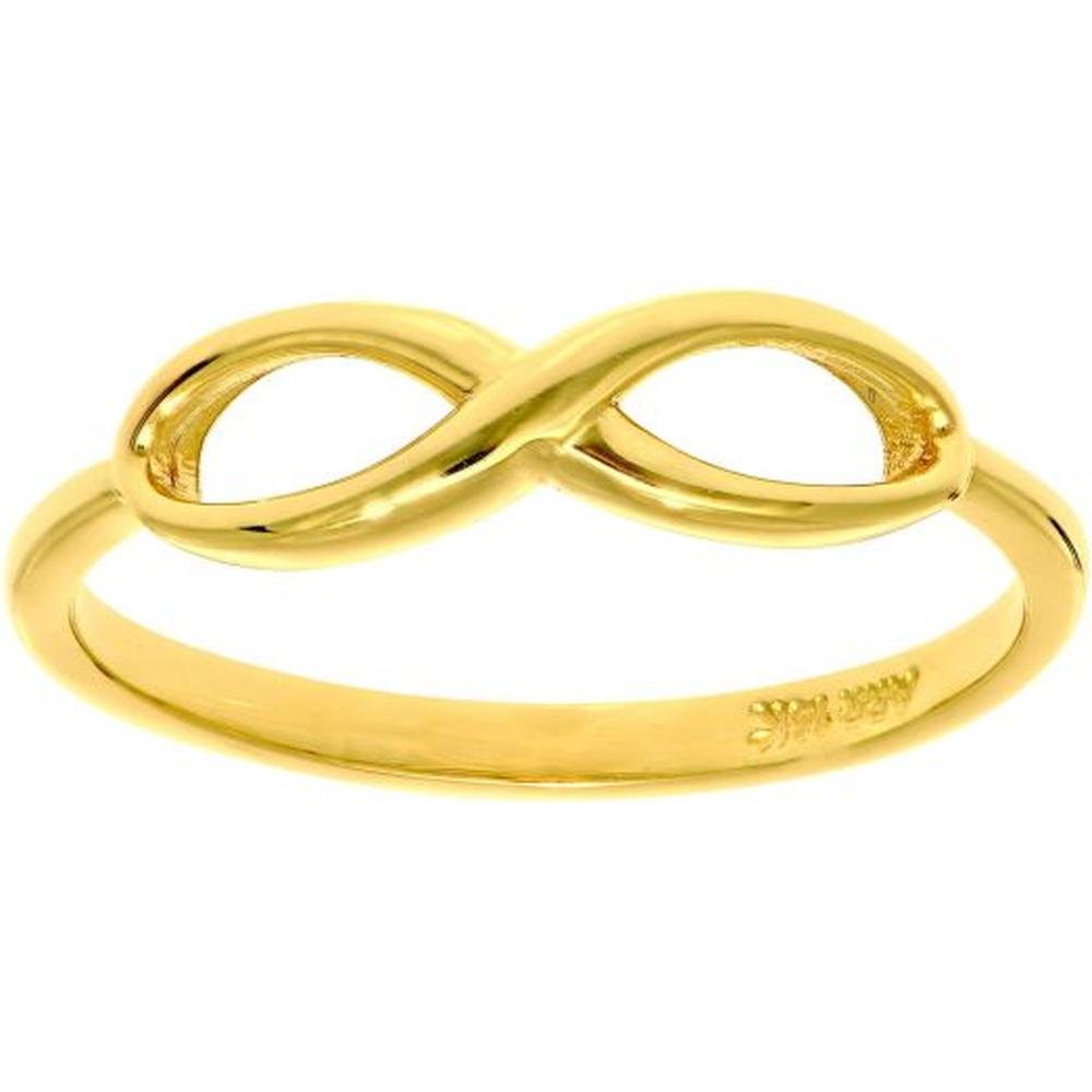 14K Yellow Gold Polished Infinity Band Ring - Size 7 - Symbol of Endless Love by Orozza Fine Jewelry