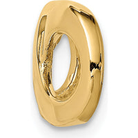 14K Yellow Gold Polished Infinity Slide Pendant for Omega Chains - Fits up to 3mm Fancy Omega or 2mm Regular Omega by 0