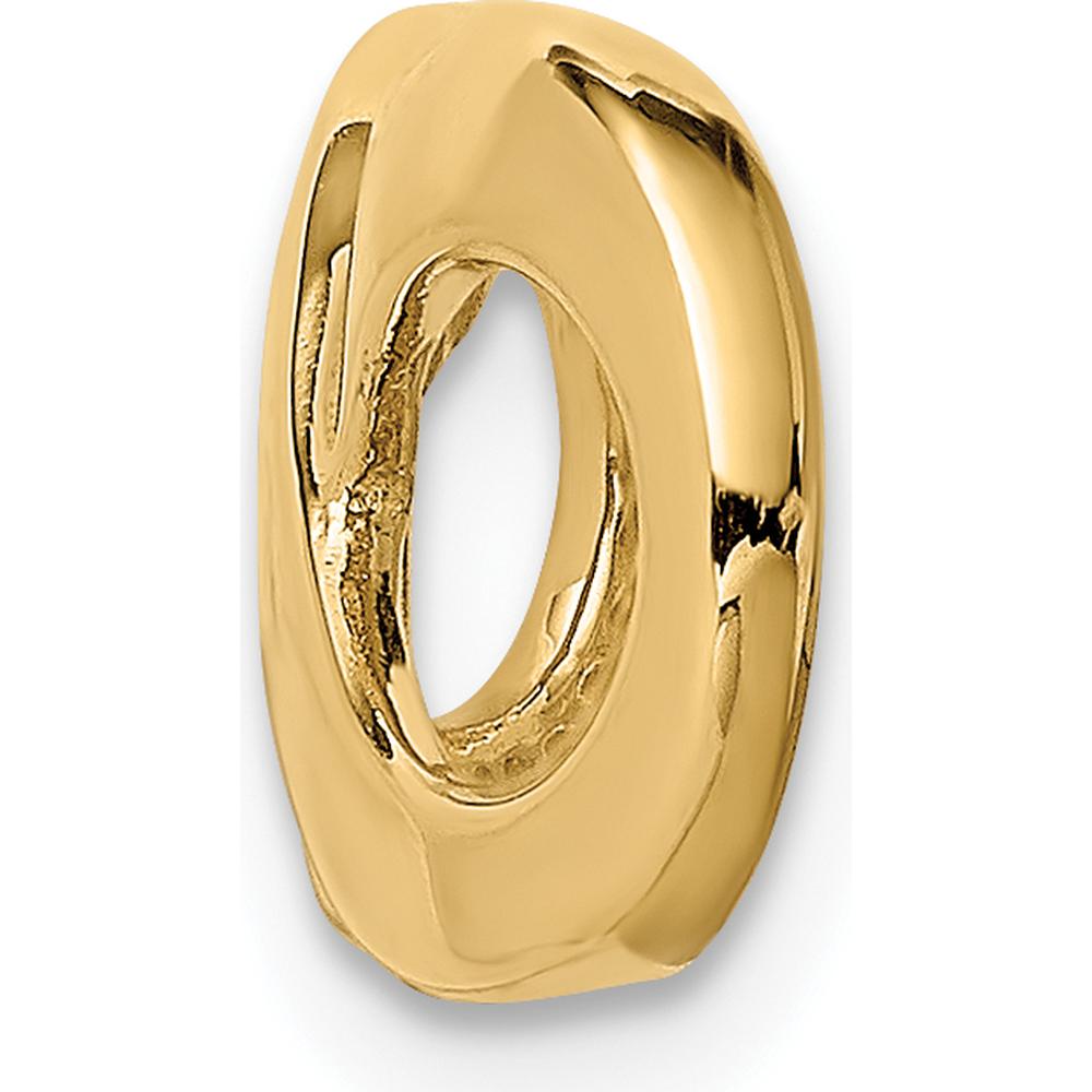 14K Yellow Gold Polished Infinity Slide Pendant for Omega Chains - Fits up to 3mm Fancy Omega or 2mm Regular Omega by 0