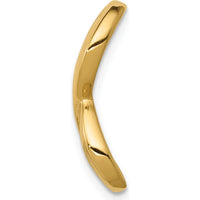 14K Yellow Gold Polished Infinity Slide Pendant for Omega Chains - Fits up to 3mm Fancy Omega or 2mm Regular Omega by 0