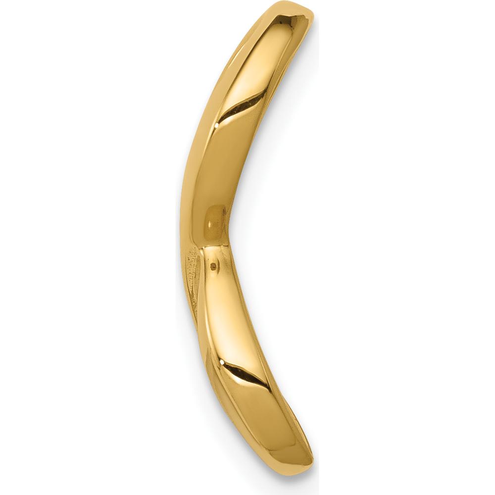 14K Yellow Gold Polished Infinity Slide Pendant for Omega Chains - Fits up to 3mm Fancy Omega or 2mm Regular Omega by 0