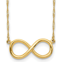 14K Yellow Gold Polished Infinity Symbol 16.5" Pendant Necklace by 0