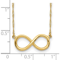 14K Yellow Gold Polished Infinity Symbol 16.5" Pendant Necklace by 0