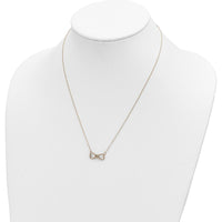 14K Yellow Gold Polished Infinity Symbol with Heart Pendant Necklace - 18 inches by Oro Pregiato