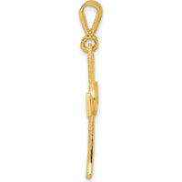 14K Yellow Gold Polished Iona Cross Pendant - 35.2mm by Oro Pregiato