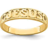 14K Yellow Gold Polished Jesus with Hearts Ring by Oro Pregiato