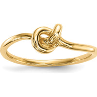 14K Yellow Gold Polished Knot Fashion Ring - Elegant and Timeless Design by 0