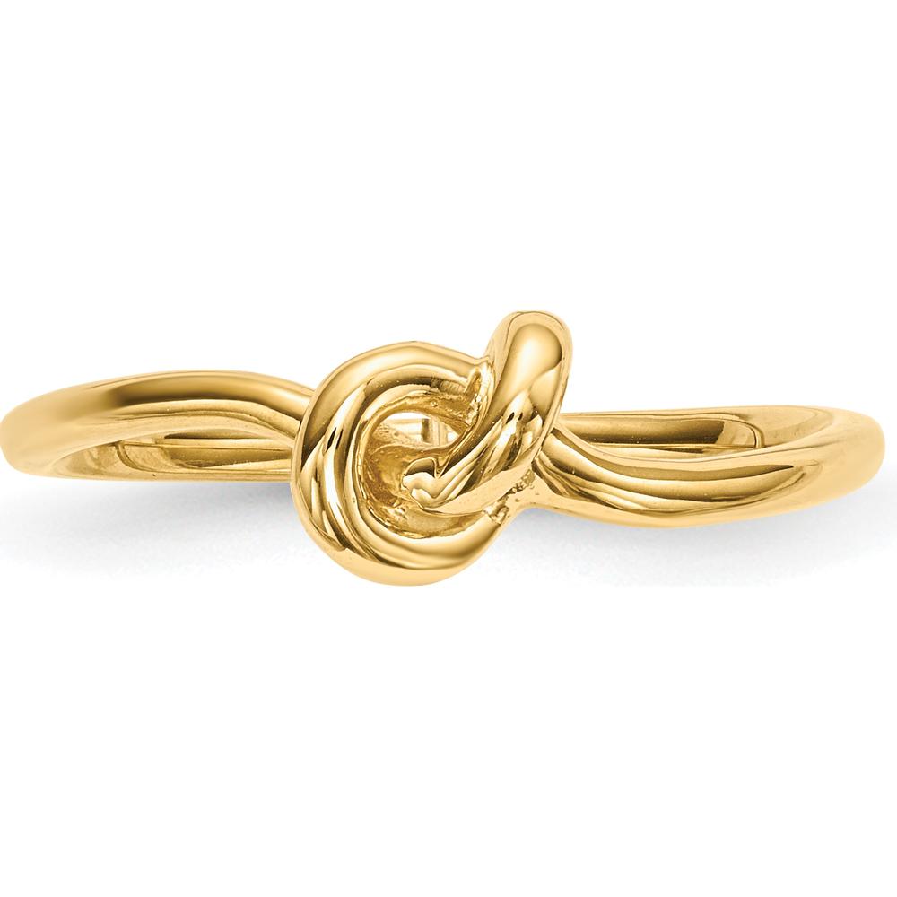 14K Yellow Gold Polished Knot Fashion Ring - Elegant and Timeless Design by 0