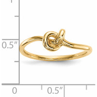 14K Yellow Gold Polished Knot Fashion Ring - Elegant and Timeless Design by 0