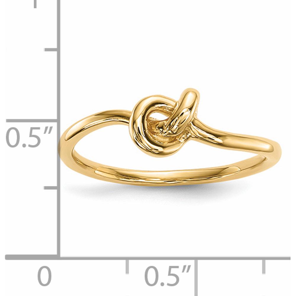 14K Yellow Gold Polished Knot Fashion Ring - Elegant and Timeless Design by 0