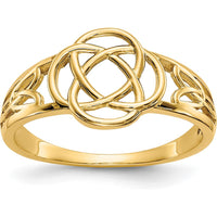 14K Yellow Gold Polished Ladies Celtic Knot Band Ring by Oro Pregiato
