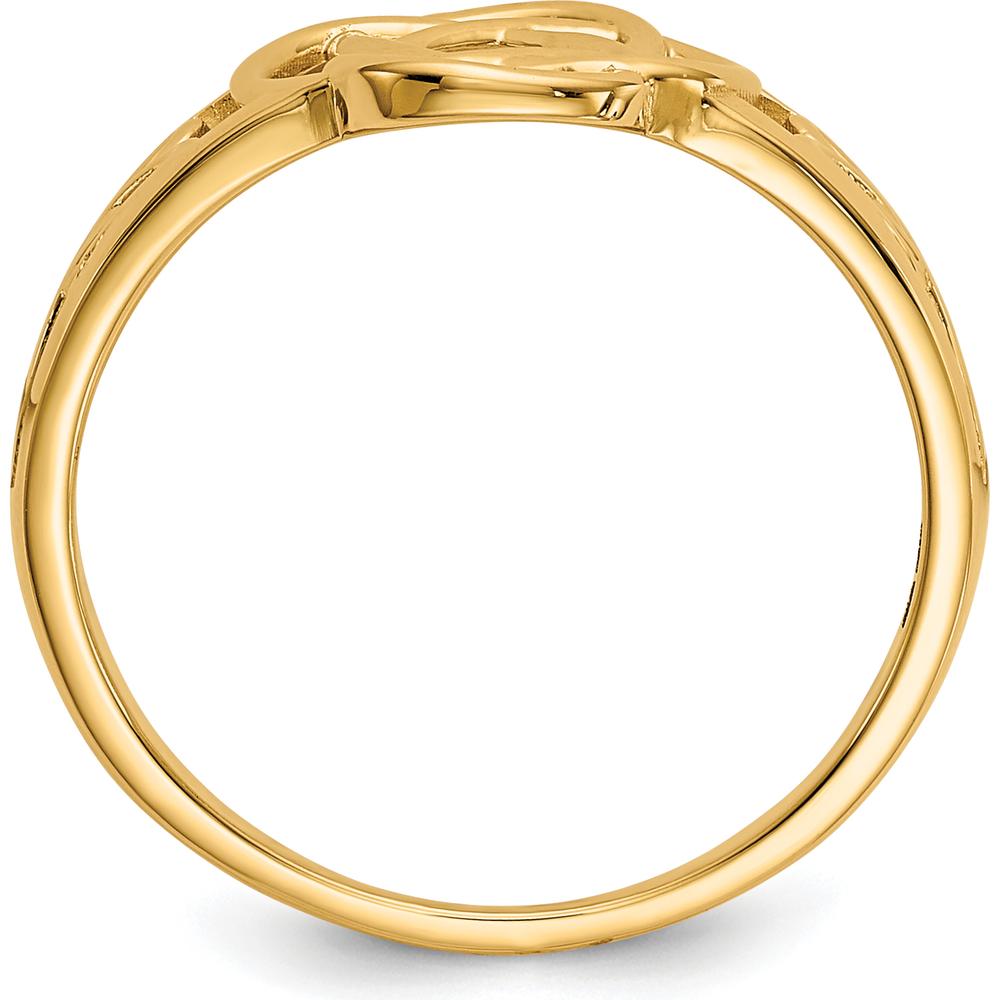 14K Yellow Gold Polished Ladies Celtic Knot Band Ring by Oro Pregiato