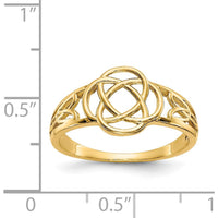 14K Yellow Gold Polished Ladies Celtic Knot Band Ring by Oro Pregiato