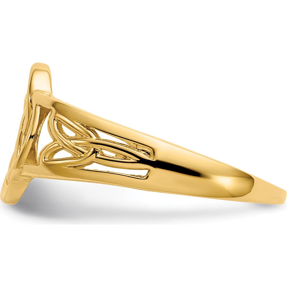 14K Yellow Gold Polished Ladies Celtic Knot Band Ring by Oro Pregiato