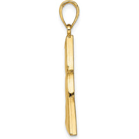 14K Yellow Gold Polished Large Celtic Trinity Knot Pendant Charm - 28mm by Oro Pregiato