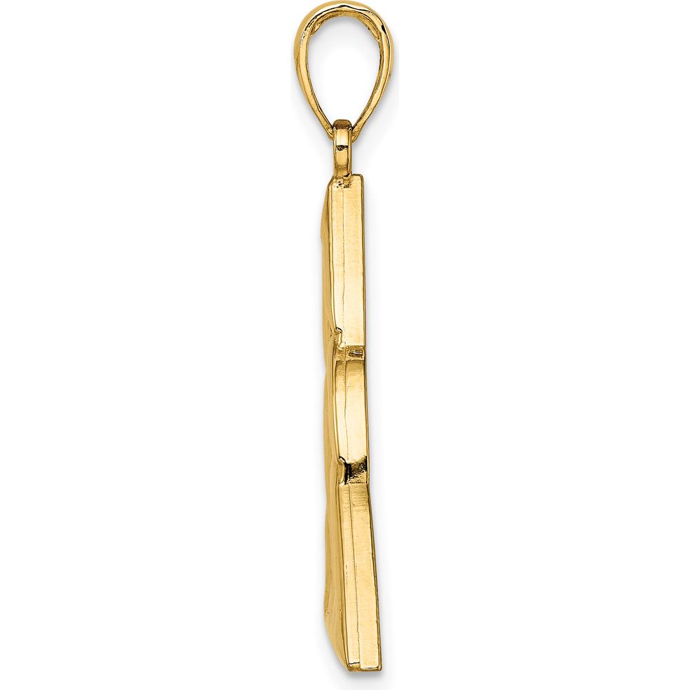 14K Yellow Gold Polished Large Celtic Trinity Knot Pendant Charm - 28mm by Oro Pregiato