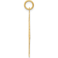 14K Yellow Gold Polished Large Girl Charm Pendant - 32mm Length by Oro Pregiato