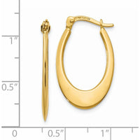 14K Yellow Gold Polished Large Hoop Earrings - Elegant Classic Design by 0