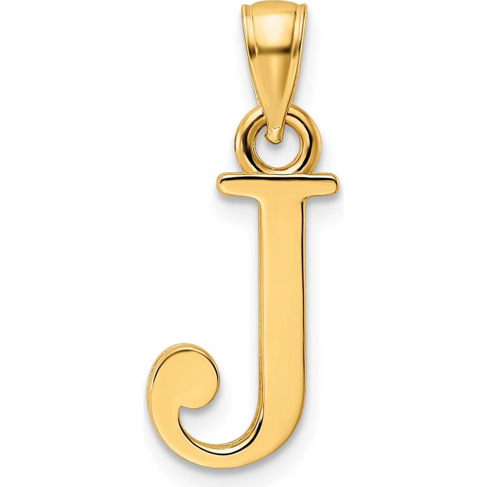 14K Yellow Gold Polished Letter "J" Pendant by Oro Pregiato