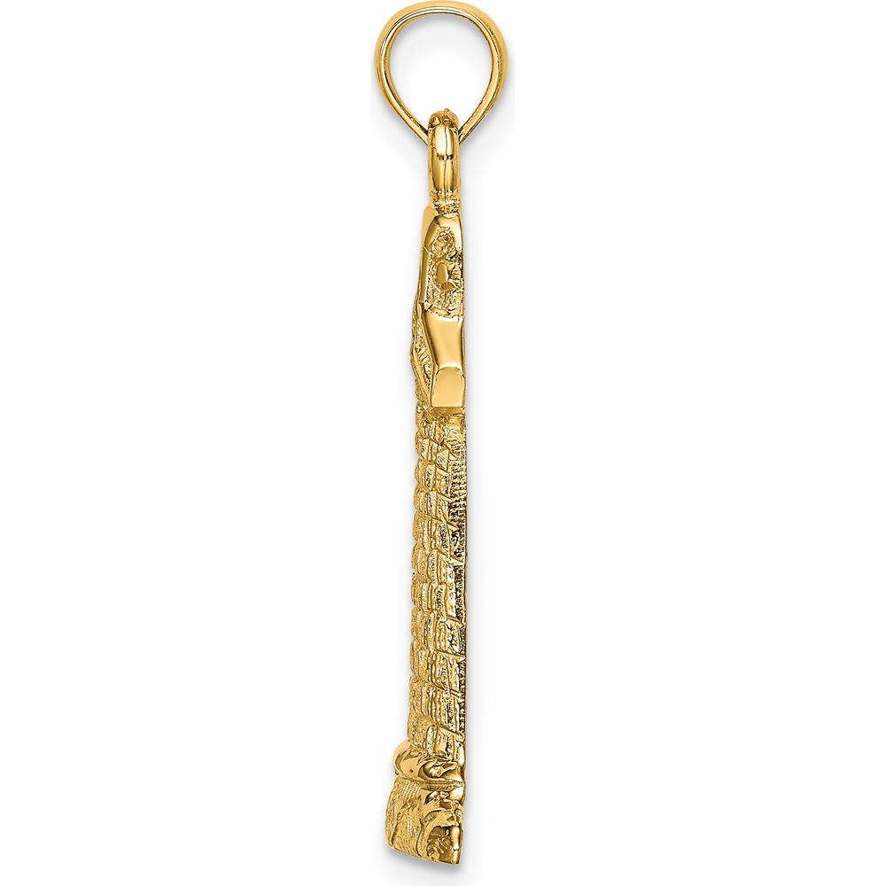 14K Yellow Gold Polished Lighthouse Charm Pendant - 23.2mm Length by Oro Pregiato