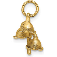 14K Yellow Gold Polished Lily of the Valley Pendant - 16.6mm Length, 5.6mm Width by Oro Pregiato