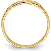 14K Yellow Gold Polished Link Band Ring - Fashion Style by 0
