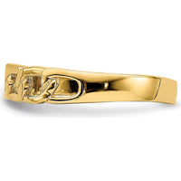 14K Yellow Gold Polished Link Band Ring - Fashion Style by 0
