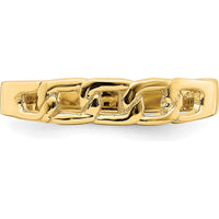 14K Yellow Gold Polished Link Band Ring - Fashion Style by 0