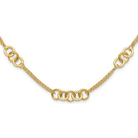 14K Yellow Gold Polished Linked Circles 17" Fancy Necklace by 0