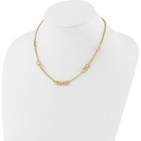 14K Yellow Gold Polished Linked Circles 17" Fancy Necklace by 0