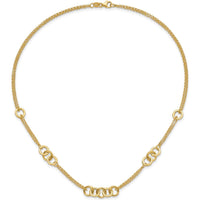 14K Yellow Gold Polished Linked Circles 17" Fancy Necklace by 0