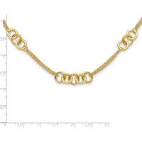 14K Yellow Gold Polished Linked Circles 17" Fancy Necklace by 0
