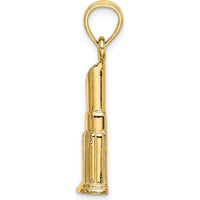 14K Yellow Gold Polished Lipstick Tube Charm - 18.8mm Length, 6.3mm Width by Oro Pregiato