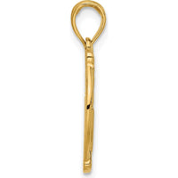 14K Yellow Gold Polished Live Long and Prosper Hand Gesture Charm - 23.2mm by Oro Pregiato
