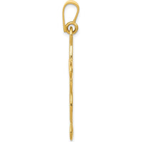 14K Yellow Gold Polished Loop Cross Pendant - 44mm Length, 27mm Width by Oro Pregiato