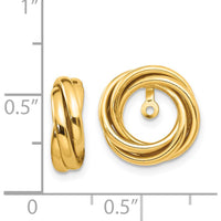 14K Yellow Gold Polished Love Knot Earring Jackets - Elegant Gold Jewelry for Women by 0